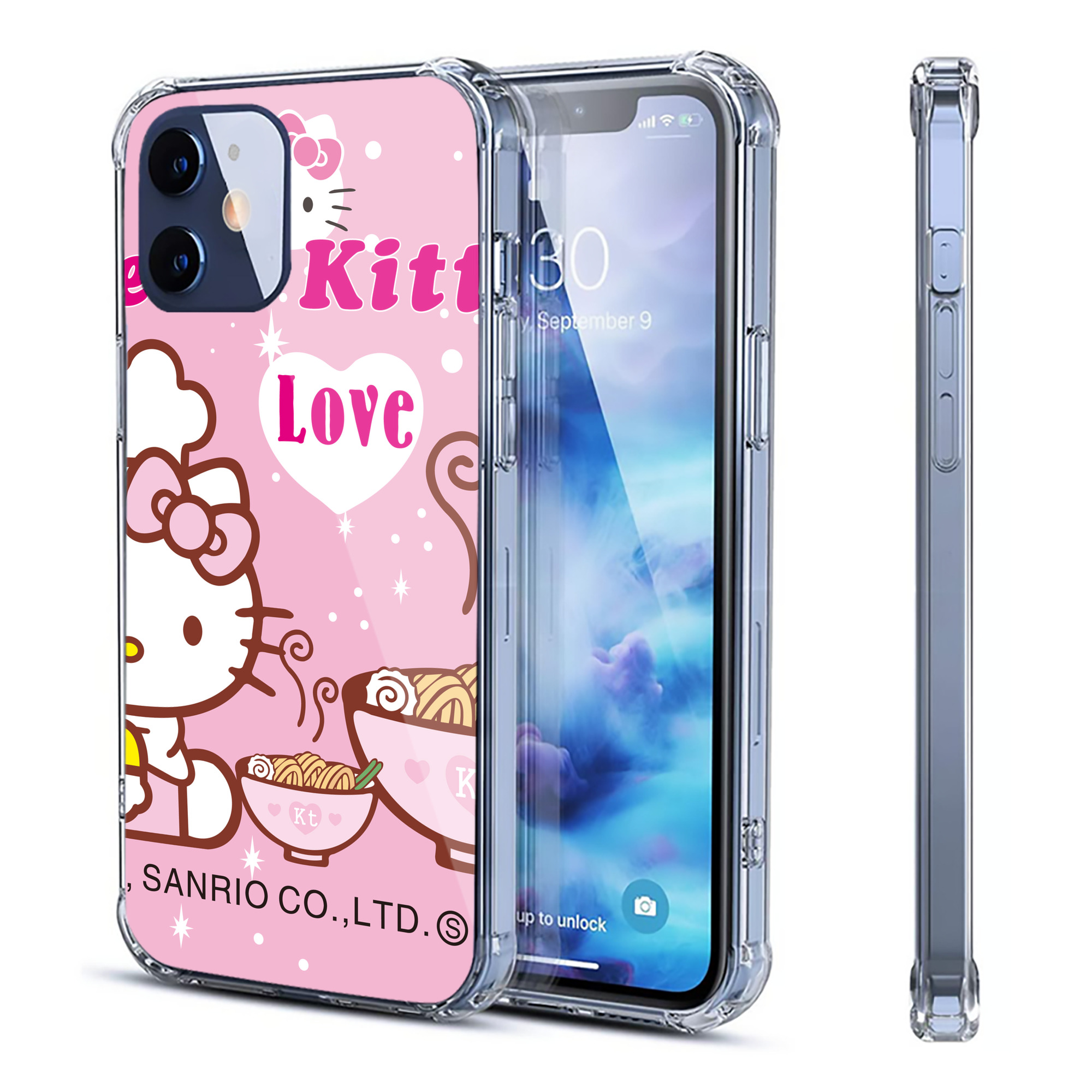（画像用） Hello Kitty ハローキティ 【iPhone 12シリーズ対応】透明スマホケース（クリアソフトケース）